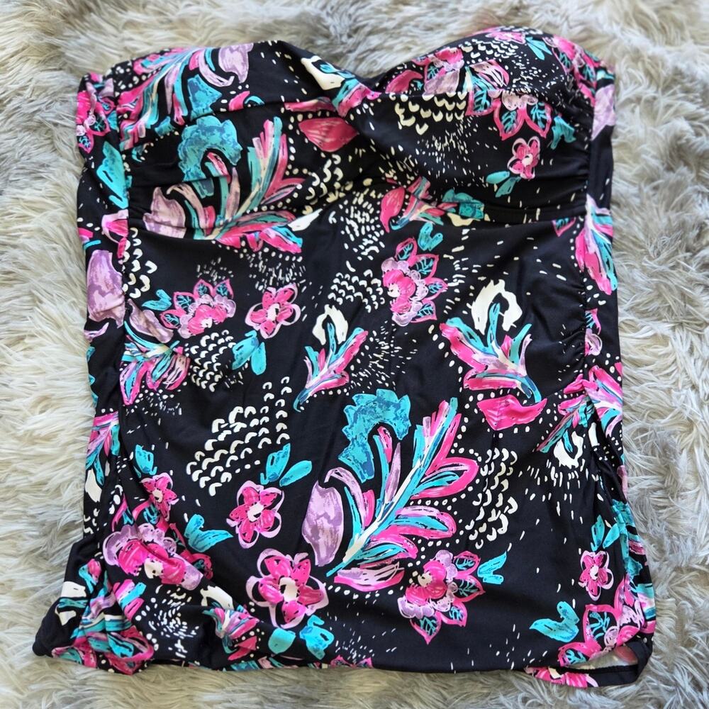 SWIMSUITS FOR ALL Tankini floral swimwear top Womans size 10